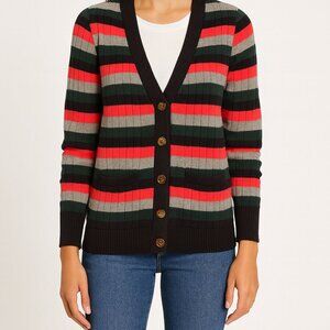 Anthropologie Moth Jamison Stripe Multi Color Cardigan Sweater XS